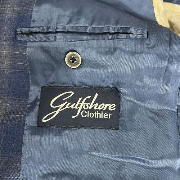 Reda 1865 Contemporary Classic Men's Blue Plaid Blazer Size 40 - Picture 12 of 14